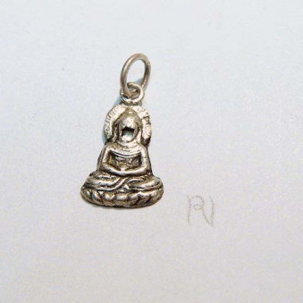 Anhänger Buddha sitzend aus Silber, 16x10 mm