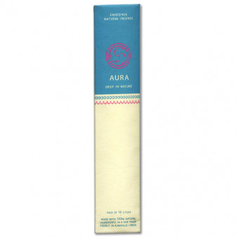 Faircense Faircense incense sticks Aura-Frankincense / Maddipal 100% natural ingredients and pure essences, manually rolled using Masala method, Auroville India / 10-Pack