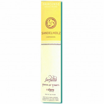 Faircense Faircense Incense Sandalwood 100% natural ingredients and pure essences, rolled by hand with Masala method, Auroville India / 10-Pack