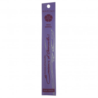 Enclos d'Auroville Encens d'Auroville incense sticks Wild Berry contain exquisite natural ingredients and essences, rolled by hand, Auroville India / 10-Pack