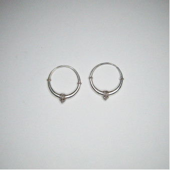 Earrings Silver Mongolian massive 23 mm
