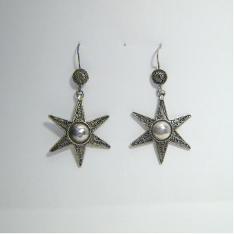 Earrings filigree - star