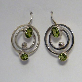 Earrings Double Ring with 2nd St.