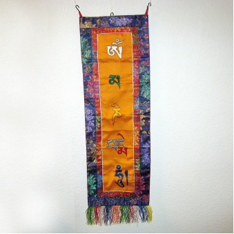 Thangka OM embroidered, vertical M