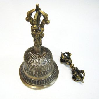 Sound, bell bell with Vajra 16 cm